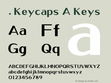 .Keycaps A Keys 10.0d12e1 Font Sample