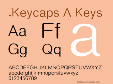 .Keycaps A Keys 10.0d12e1 Font Sample