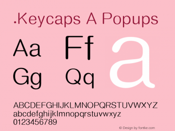 .Keycaps A Popups 10.0d12e1 Font Sample