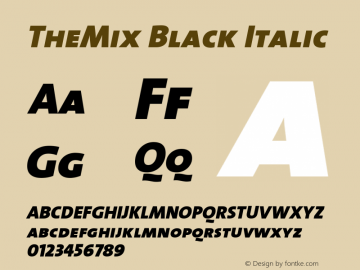 TheMix Black Italic Version 1.0图片样张