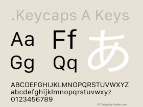 .Keycaps A Keys 10.0d12e1 Font Sample