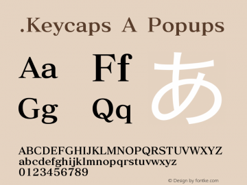 .Keycaps A Popups 10.0d12e1 Font Sample