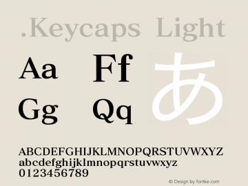 .Keycaps Light 10.0d12e1 Font Sample