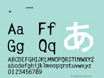 .黑体-日本语 中等 9.0d4e1 Font Sample