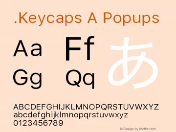 .Keycaps A Popups 10.0d12e1 Font Sample