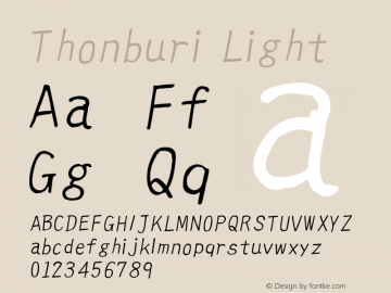 Thonburi Light 10.9d14e3 Font Sample