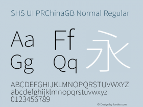 SHS UI PRChinaGB Normal Regular Version 1.003;PS 1.002;hotconv 1.0.81;makeotf.lib2.5.63406图片样张