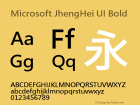 Microsoft JhengHei UI Bold Version 6.12图片样张