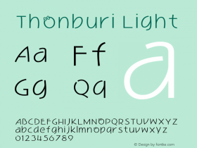 Thonburi Light 10.9d14e3 Font Sample