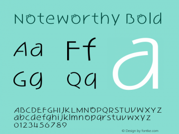 Noteworthy Bold 9.0d1e1 Font Sample