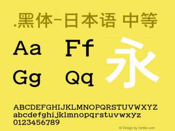 .黑体-日本语 中等 7.1d1e1 Font Sample