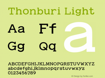 Thonburi Light 10.9d14e3 Font Sample