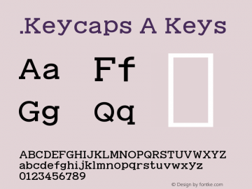 .Keycaps A Keys 10.0d12e1 Font Sample