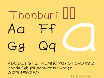Thonburi 粗体 10.9d14e3 Font Sample