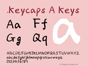 .Keycaps A Keys 10.0d12e1 Font Sample