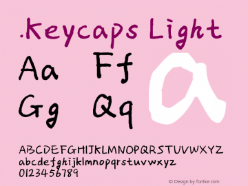 .Keycaps Light 10.0d12e1 Font Sample