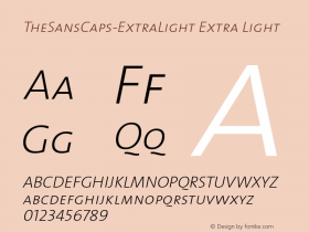 TheSansCaps-ExtraLight Extra Light Version 1.00 Font Sample