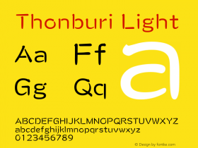 Thonburi Light 10.9d14e3 Font Sample