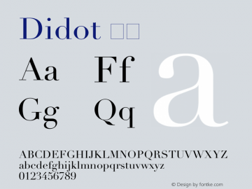 Didot 斜体 6.1d5e1 Font Sample