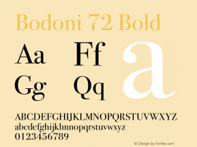 Bodoni 72 Bold 7.0d1e2图片样张