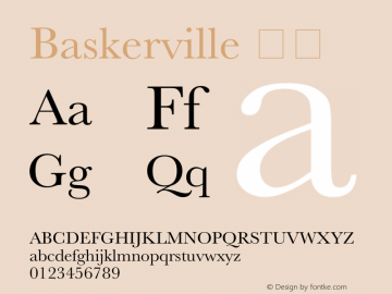 Baskerville 粗体 8.0d2e1 Font Sample