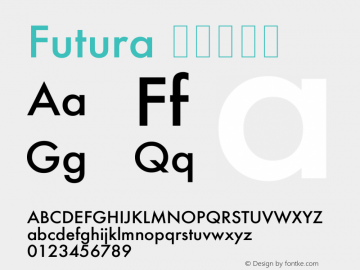 Futura 紧缩中等体 8.0d1e1图片样张
