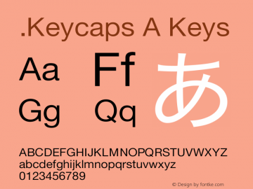 .Keycaps A Keys 10.4d0e3 Font Sample