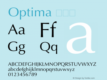 Optima 粗斜体 6.1d4e1 Font Sample