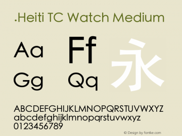 .Heiti TC Watch Medium 10.0d6e1图片样张