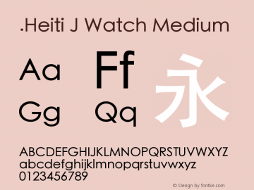 .Heiti J Watch Medium 10.0d6e1 Font Sample