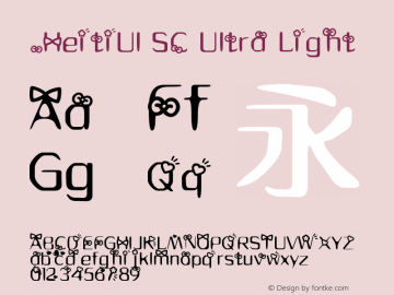 .HeitiUI SC Ultra Light 10.0d4e2图片样张