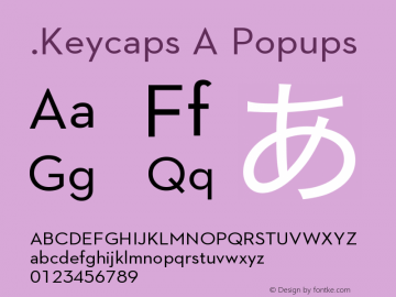 .Keycaps A Popups 10.4d0e3 Font Sample