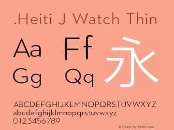 .Heiti J Watch Thin 10.0d6e1图片样张