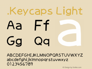 .Keycaps Light 10.0d12e1 Font Sample