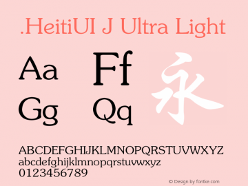 .HeitiUI J Ultra Light 9.0d9e3图片样张