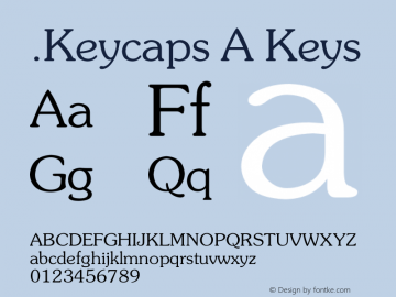 .Keycaps A Keys 10.0d12e1 Font Sample