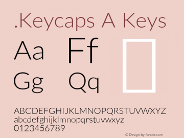 .Keycaps A Keys 10.0d12e1 Font Sample