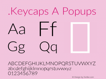 .Keycaps A Popups 10.0d12e1 Font Sample