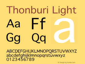 Thonburi Light 10.10d3e2 Font Sample