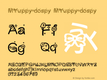 MYuppy-dospy MYuppy-dospy Version 1.00 Font Sample