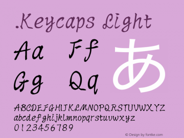 .Keycaps Light 10.0d12e1 Font Sample