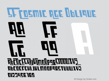SF Cosmic Age Oblique ver 2.0; 2000. Freeware for non-commercial use.图片样张