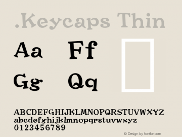 .Keycaps Thin 10.0d1e1 Font Sample