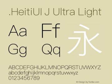 .HeitiUI J Ultra Light 9.0d9e4图片样张