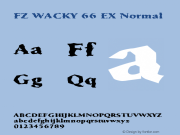 FZ WACKY 66 EX Normal 1.0 Thu May 05 19:12:41 1994 Font Sample