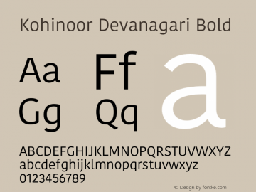 Kohinoor Devanagari Bold 10.0d16e1 Font Sample