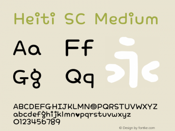 Heiti SC Medium Version 3.80 July 16, 2014图片样张