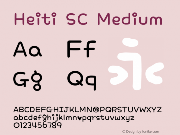 Heiti SC Medium Version 3.80 July 16, 2014 Font Sample