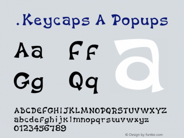 .Keycaps A Popups 10.0d12e1 Font Sample