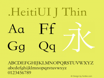 .HeitiUI J Thin 10.0d4e2图片样张